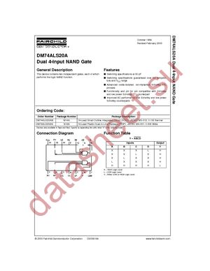 DM74ALS20AM datasheet  